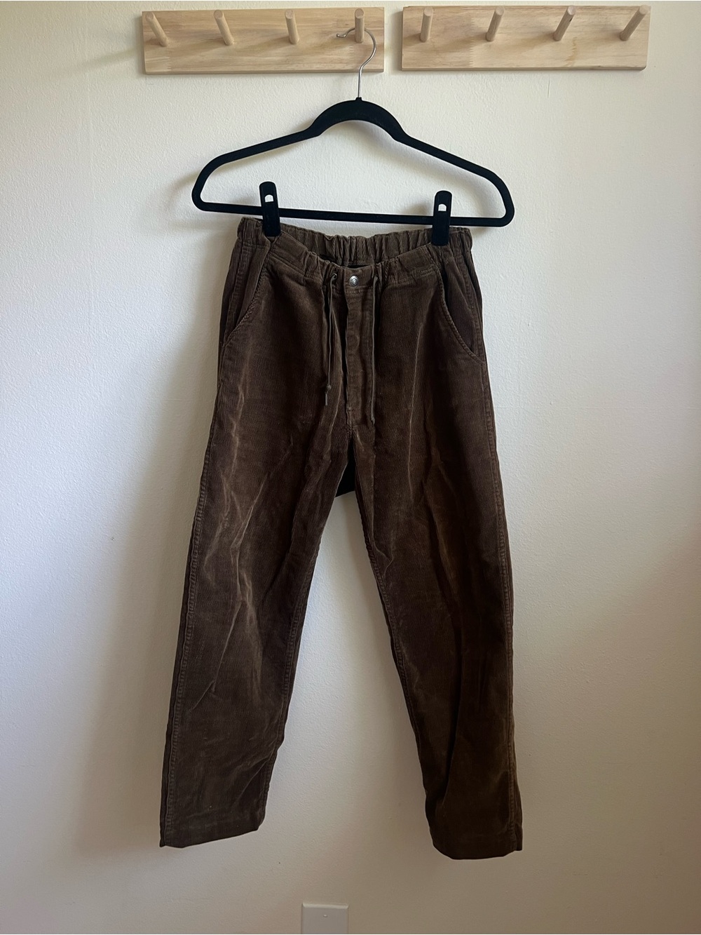 OrSlow Dark Brown Corduroy Drawstring Trousers